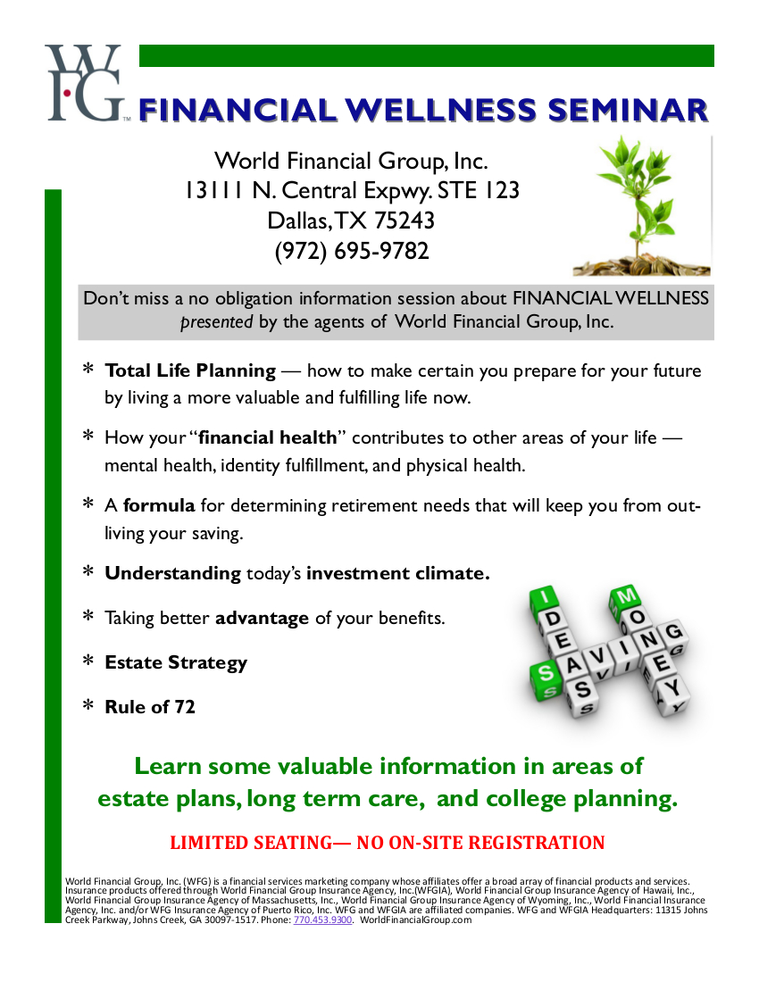 Financial Wellness Seminar Tickets Thu Dec 6 2012 at 6:30 PM