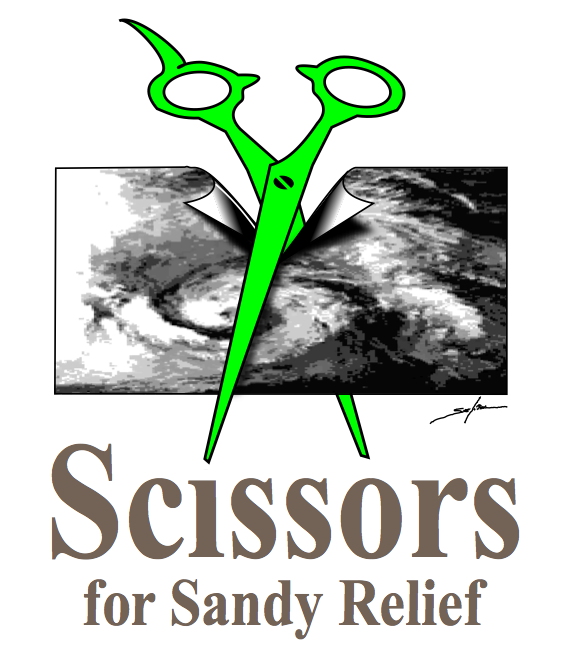 Scissors for Sandy event logo