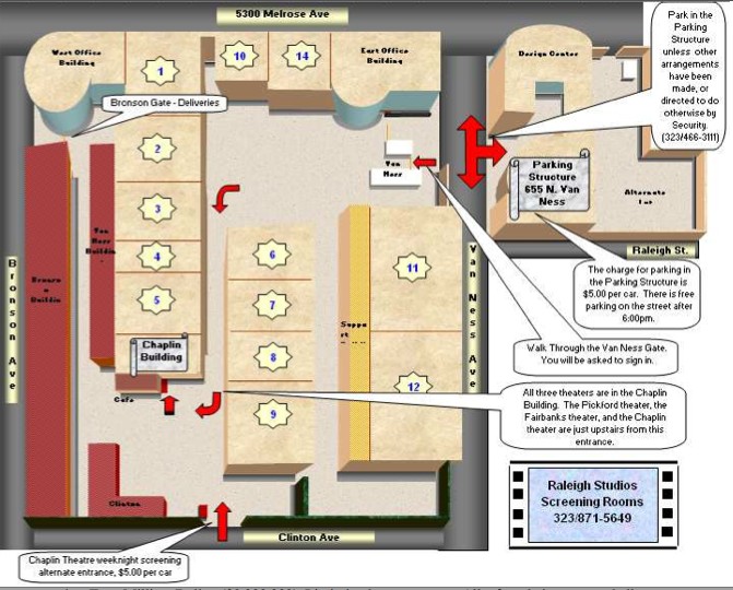 Raleigh Studio map Raleigh Studio map