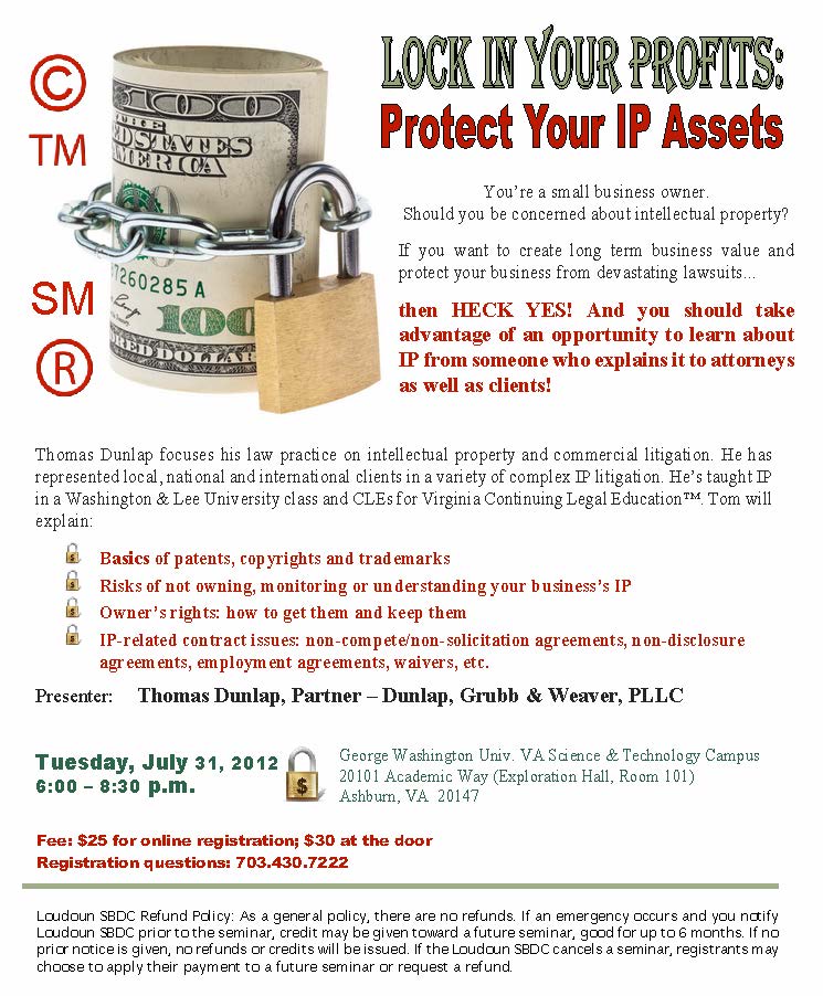 Protect IP Seminar 7.31.12 Protect IP Seminar 7.31.12