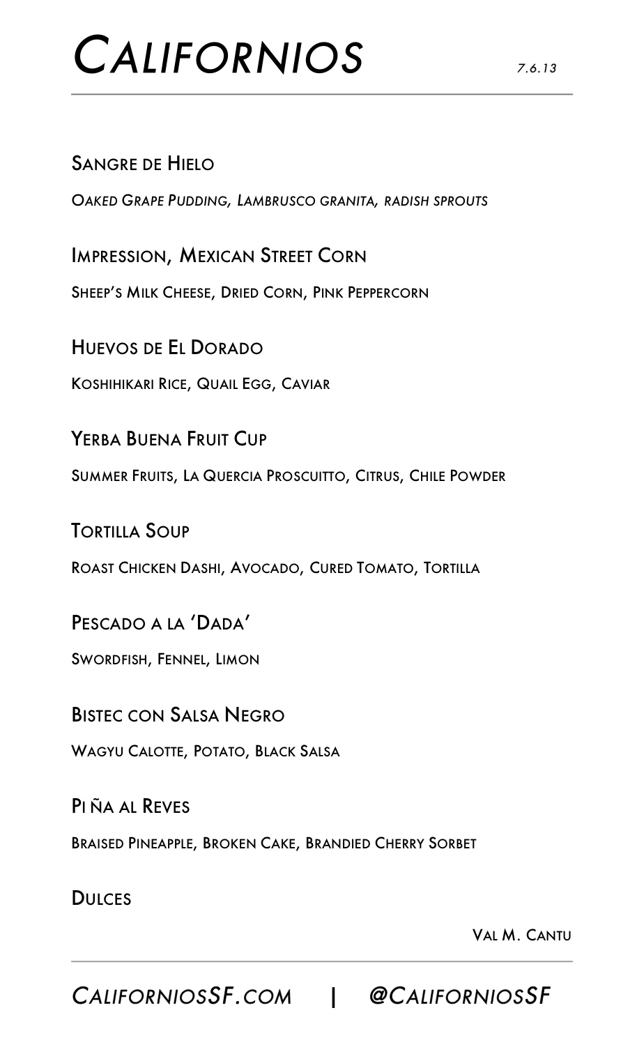 Californios Naked Kitchen Menu NK Menu