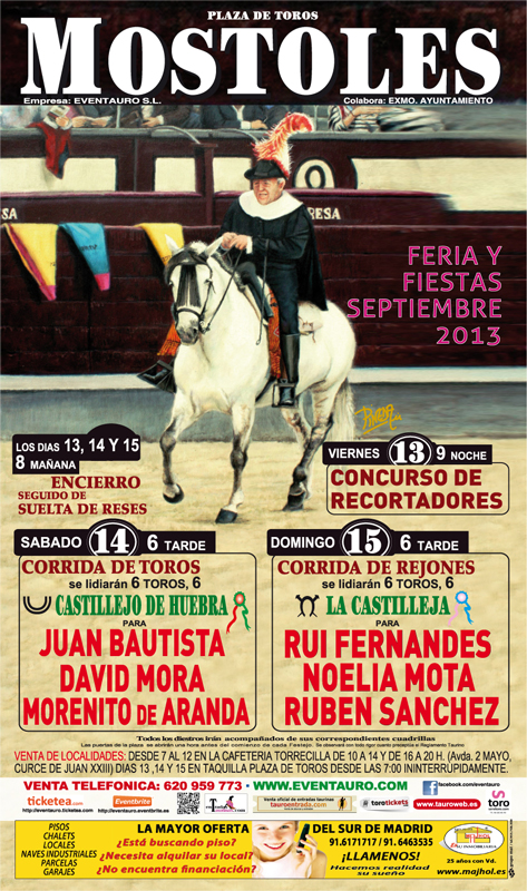 Cartel Feria Taurina de Mostoles 2013