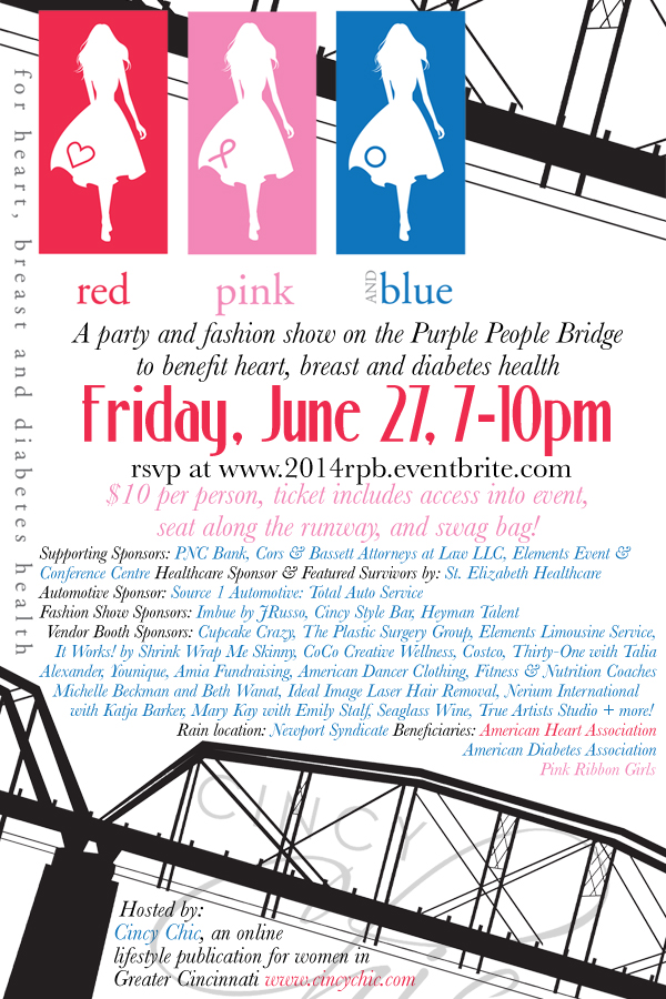 cincy chic 2014 Red Pink and Blue