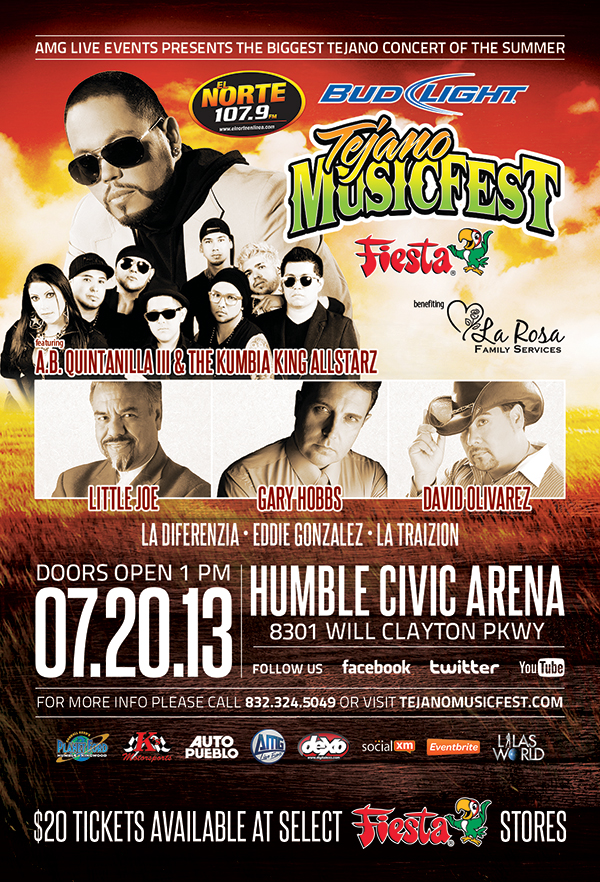 Tejano Music Fest Summer Concert Tickets, Sat, Jul 20, 2013 at 1:00 PM ...
