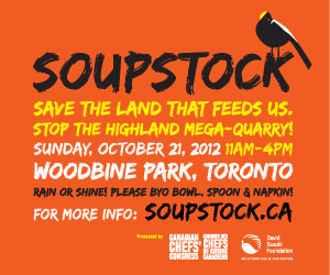 Soupstock: Save the land that feeds us October 21, 11am - 4pm