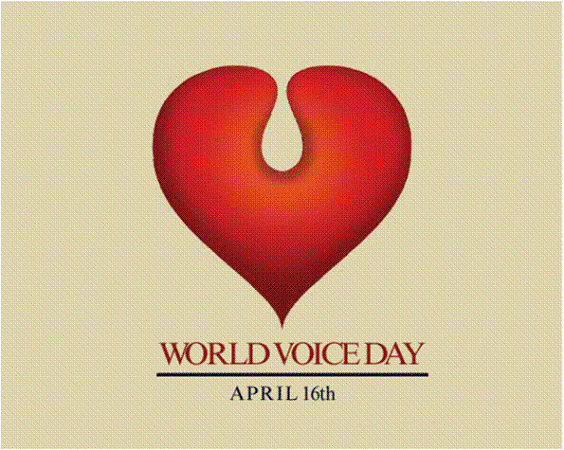 The Heart Logo of World Voice Day 16th April