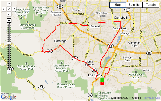 30K Ride/Run/Walk Course Map Jill's Ride for Hope 2011 30K Ride/Run/Walk Course Map Jill's Ride for Hope 2011