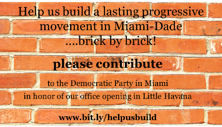 Brick by brick Help us build by contributing to the Miami-Dade Democratic Party today