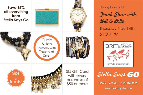 Brit & Belle Trunk Show Invite