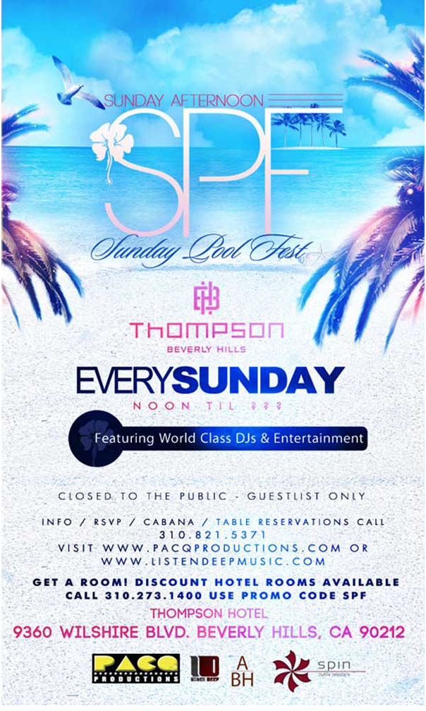 Thompson Hotel Pool Parties Beverly Hills Thompson Hotel Pool Parties Beverly Hills