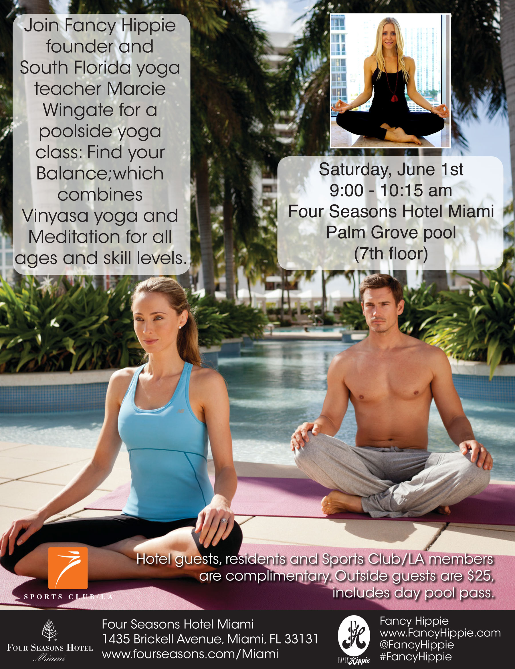 Four Seasons Hotel Miami Poolside Yoga Marci Wingate