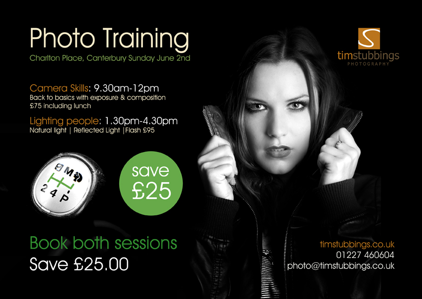 £25 saving on Camera Skills & Location Portrait Training Courses in Kent