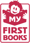 Cartoon Child Holding First Book