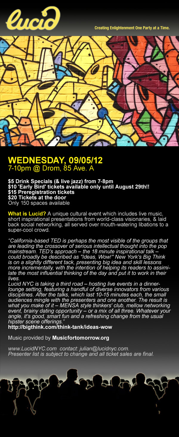 Lucid Sept. 5th Invitation Lucid Event September 5th 2012