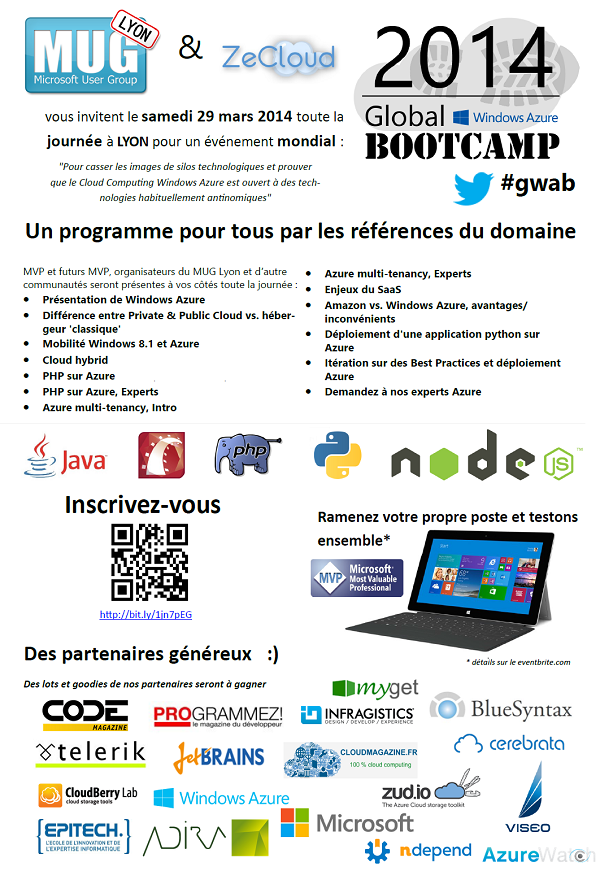Invitation Global Windows Azure Bootcamp Lyon 2014 #GWAB