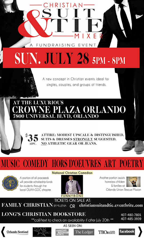 christian suit and tie flyer crowne plaza universal