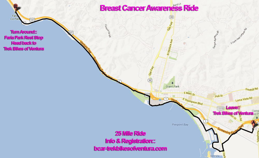 Trek Bikes of Ventura Breast Cancer Awareness Ride 25Mile