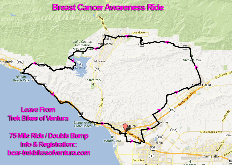 Trek Bikes of Ventura Breast Cancer Awareness Ride 75Mile