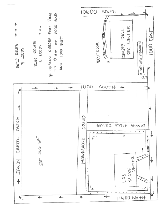 Map of Sprint Tri