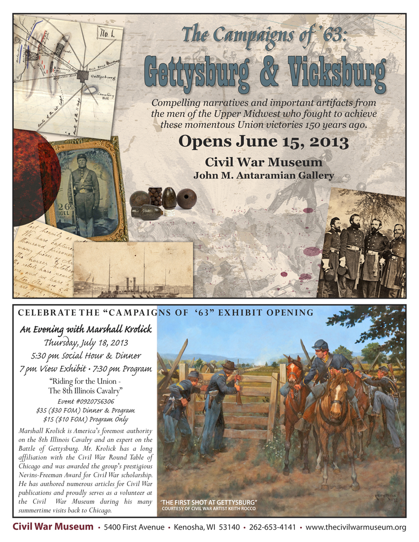 The Campaigns of '63 Gettysburg & Vicksburg - Civil War Museum John M Antaramiam Gallery Gettysburg & Vicksburg, civil war reenactment events, midwest civil war events