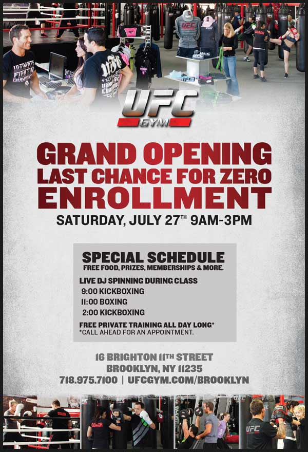 UFC Gym Brooklyn Grand Opening Party Tickets, Sat, Jul 27, 2013 at 9:00 ...