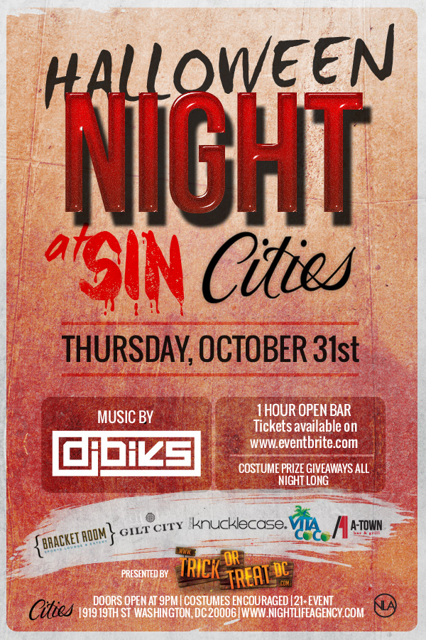 Costume Party at CITIES Lounge || Halloween Night Halloween Night at CITIES || Washington DC