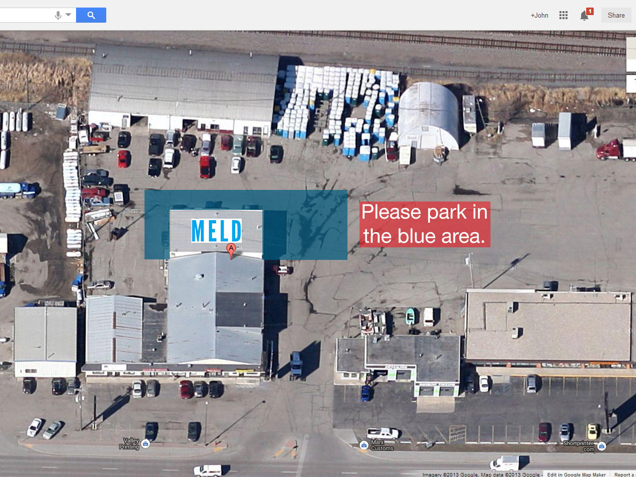 MELD Workshop parking map MELD Workshop parking map