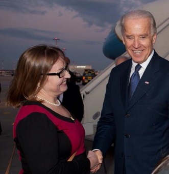 Kitty Kurth and Vice President Biden
