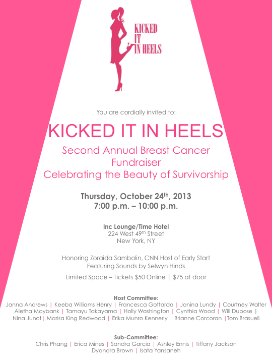 Kicked It In Heels 2nd Annual Fundraiser KIH Invite