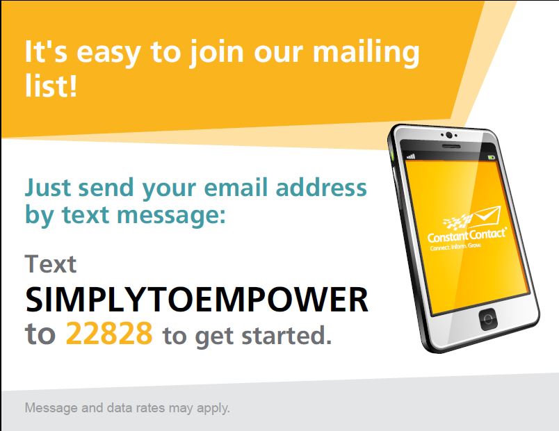 Text to Join SignUp Box Text to Join SignUp Box