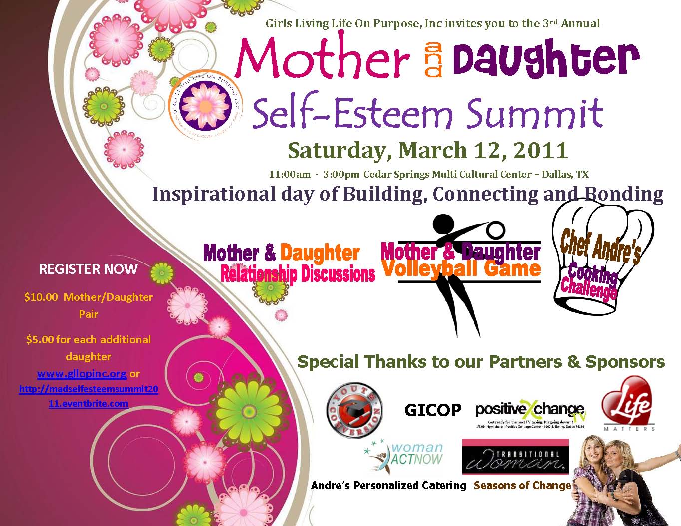 3rd Annual Mother and Daughter Self Esteem Summit Tickets, Sat, Mar 12