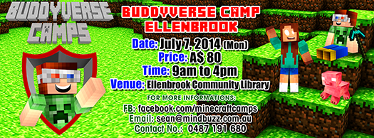 BuddyVerse Camp Ellenbrook July 7 Tickets, Mon, 07/07/2014 