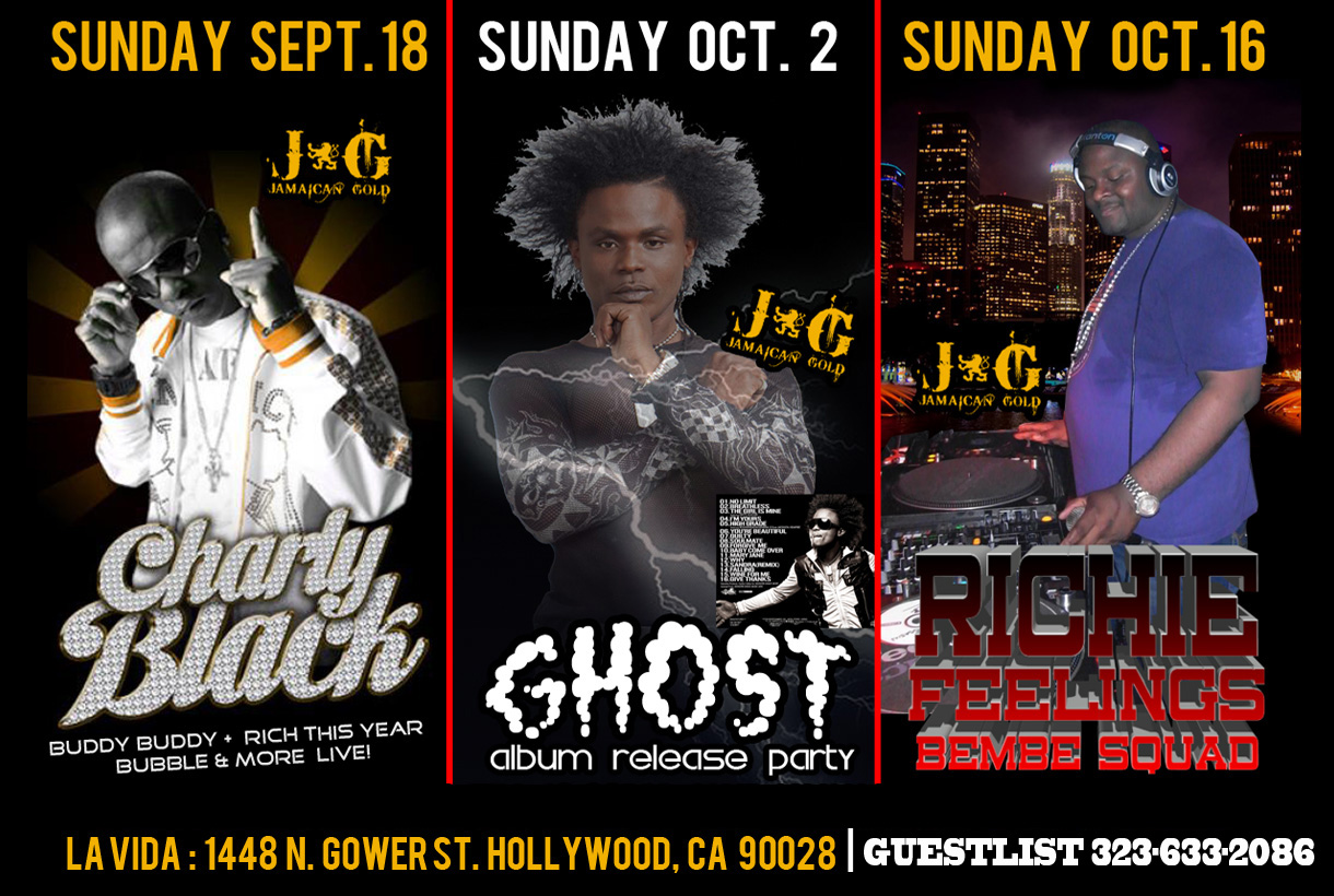 Sunday Oct 2nd Reggae Artist 