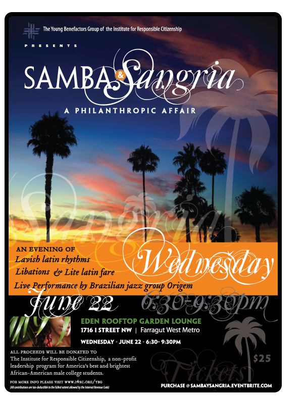 Samba and Sangria Flyer Samba and Sangria Flyer