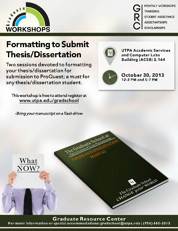 Submit Your Thesis for Graduate College Review and Deposit