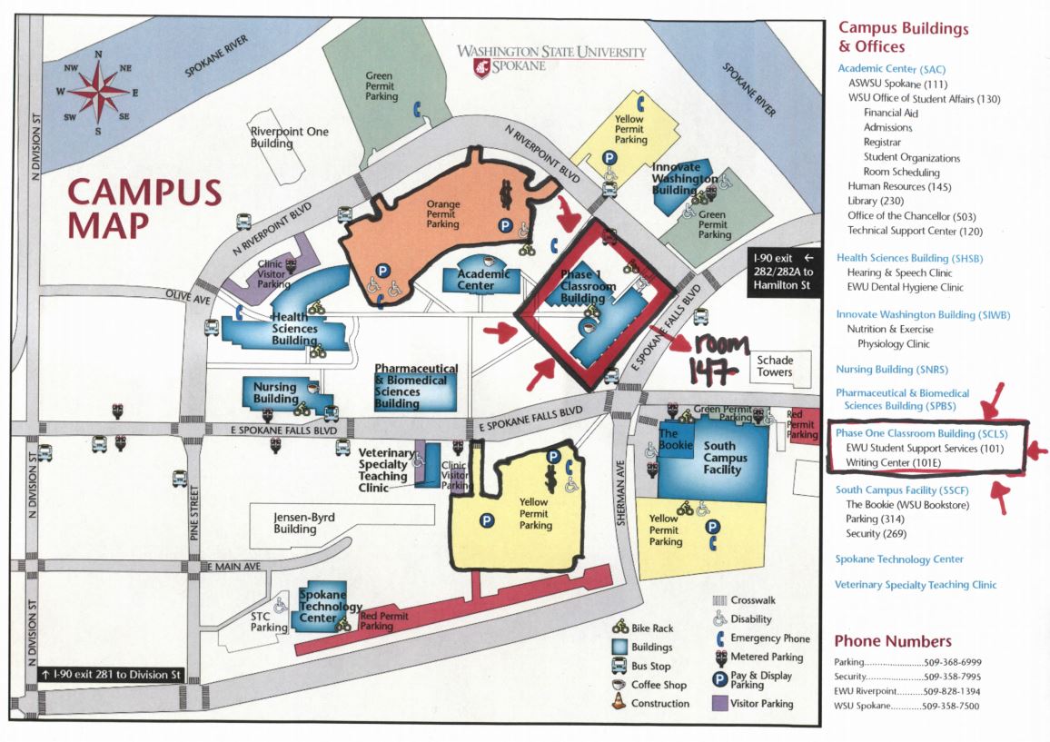 Riverpoint Campus Map WSU/EWU Riverpoint Campus Map
