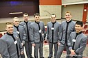 Cadet Team for Leadership and Ethics Cadets preparing to meet teh students before the conference