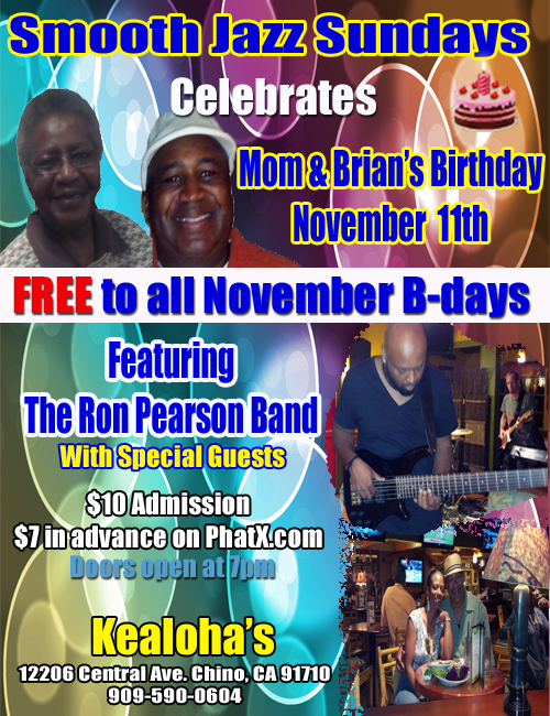 Smooth Jazz Sundays November Birthday Party as Smooth Jazz Sundays