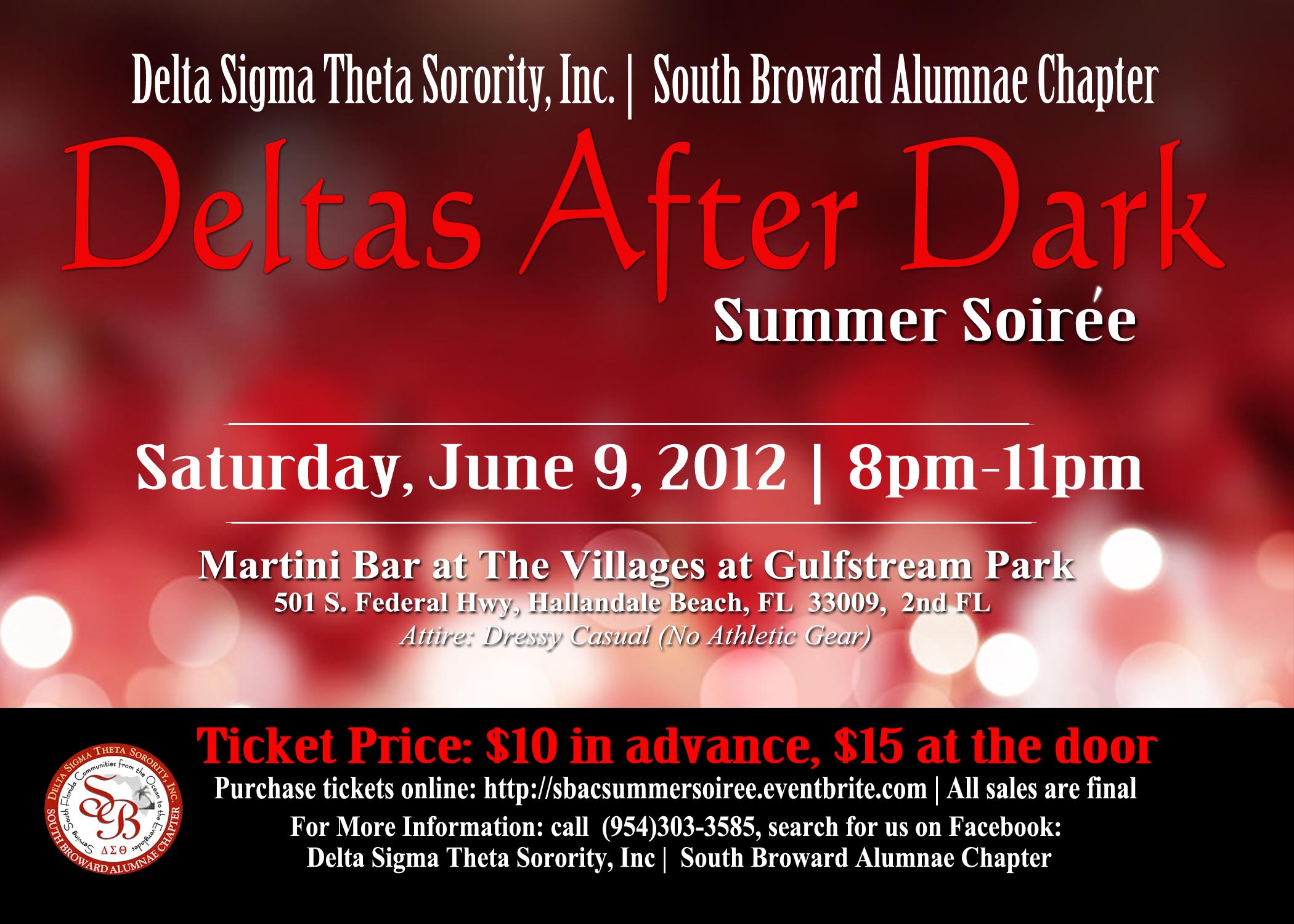 Deltas After Dark Summer Soiree Flyer Back