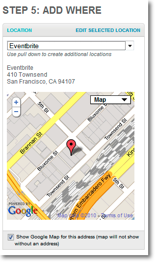 Create an event page