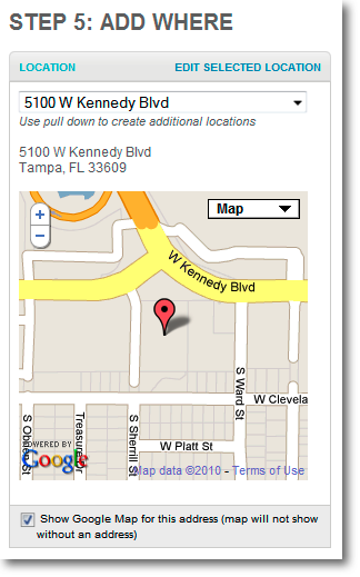 Create an event page