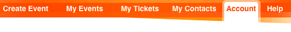 Eventbrite Account Tab