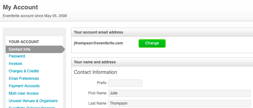 The Account Tab