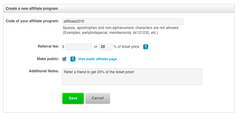 Create an Affiliate Program