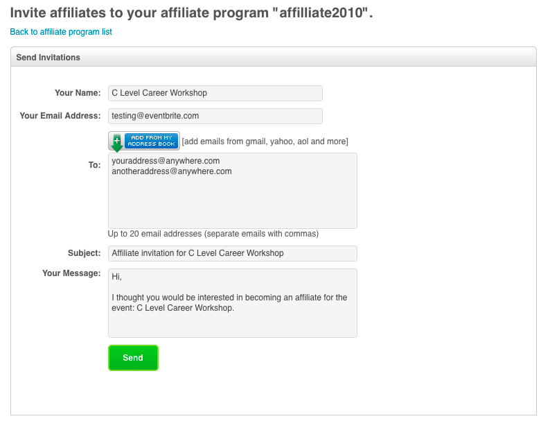 Create an Affiliate Program