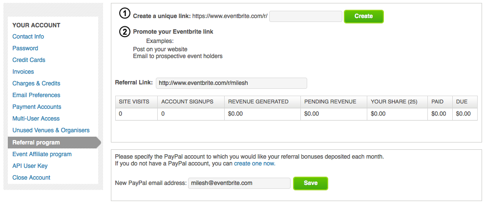 Eventbrite's Referral Program: